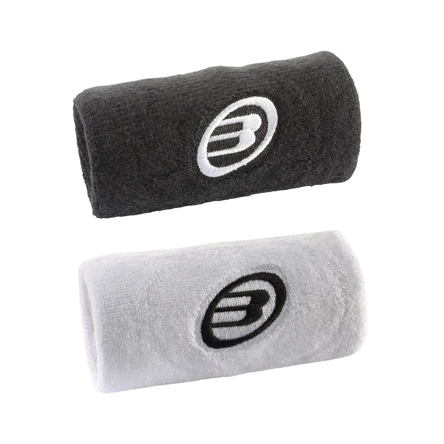 MUÑEQUERAS BULLPADEL PAR NEGRO/BLANCO BPMU262