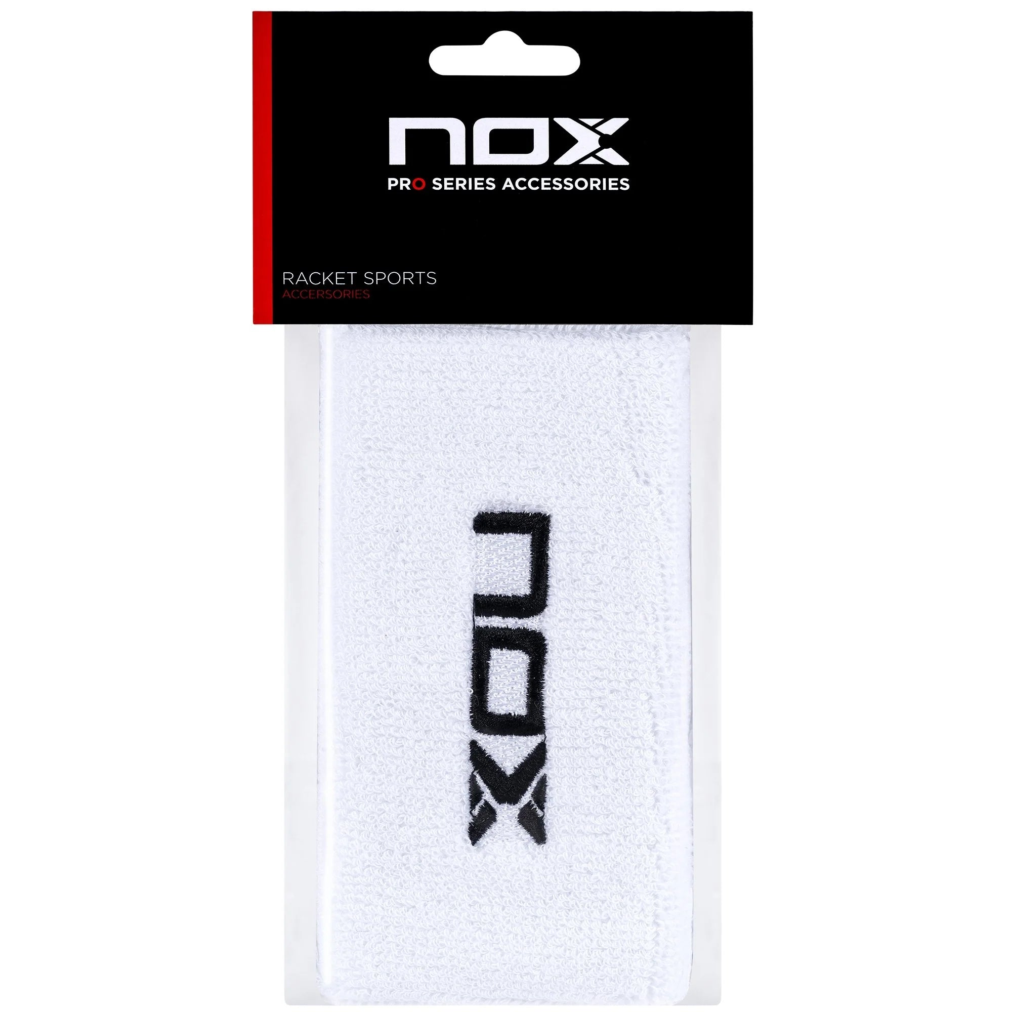 MUÑEQUERA NOX BLISTER (2 UDS) LARGA NEGRA LOGO NEGRO
